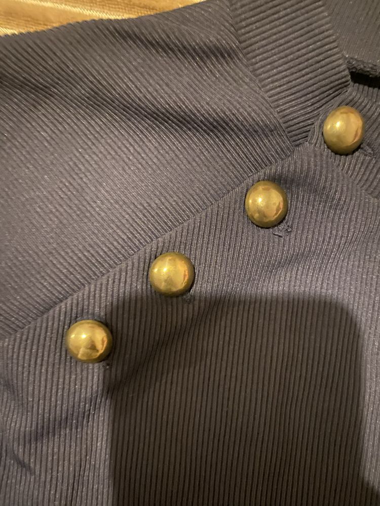 Vestido malha grossa azul marinho