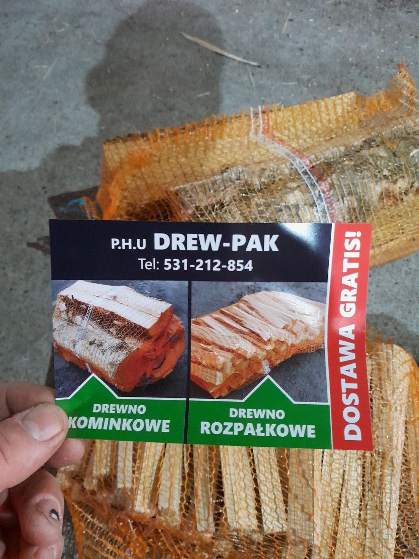 Drewno kominkowe , rozpałkowe