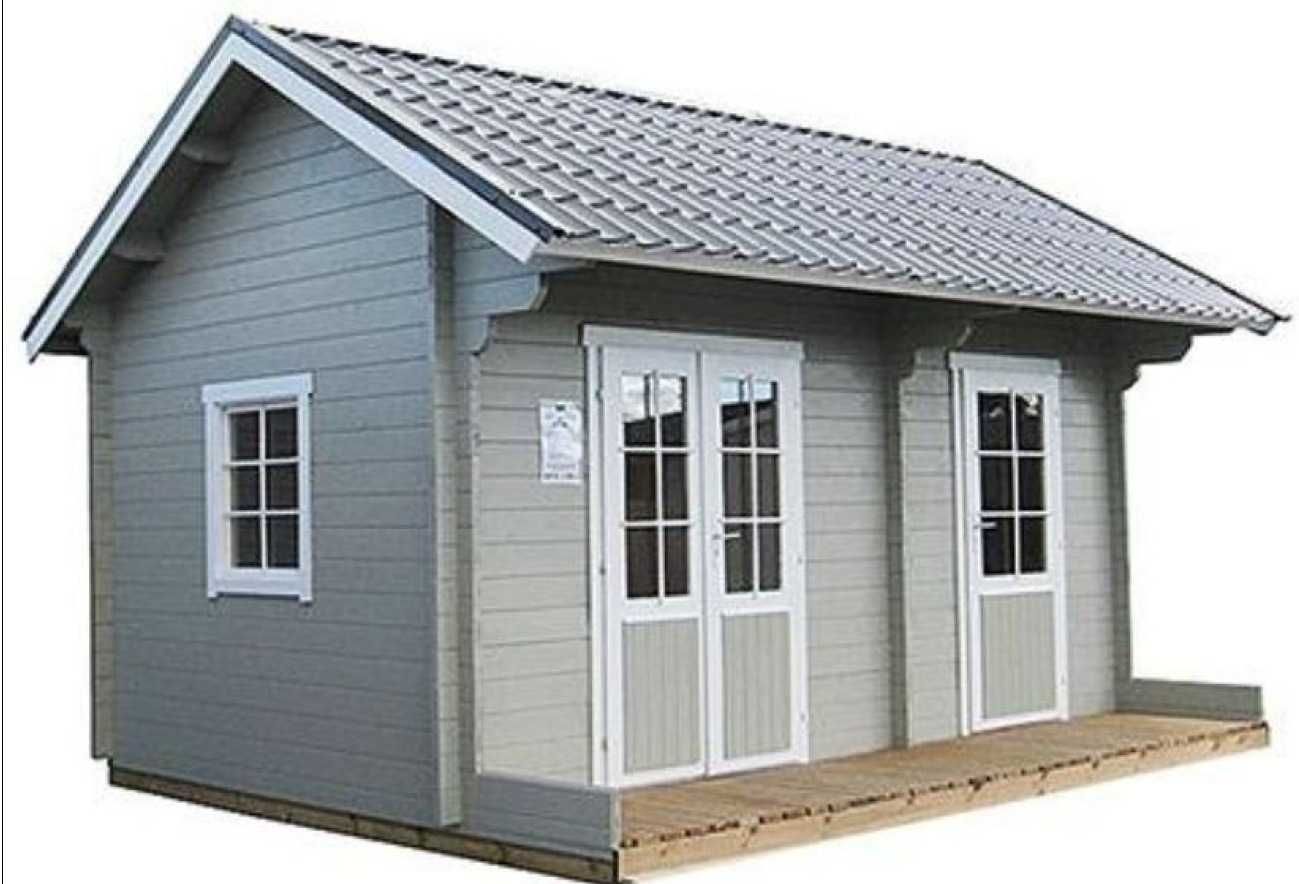 Casa de madeira com 2 Compartimentos, ANNIKA de 15m2