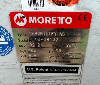 Suszarnia tworzywa Moretto DEHUMIDIFYING XD 21 4,4KW 10r waga 104kg