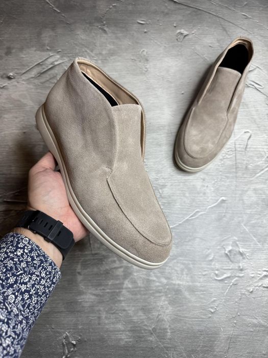 Ботинки Зимние ЛОФЕРЫ Замшевые мужские LORO PIANA! Замша+ БАЙКА! Хит!