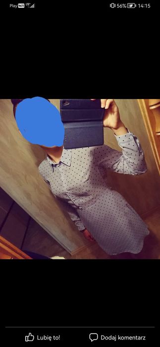 Sprzedam sukienkę niebieską w grochy Reserved