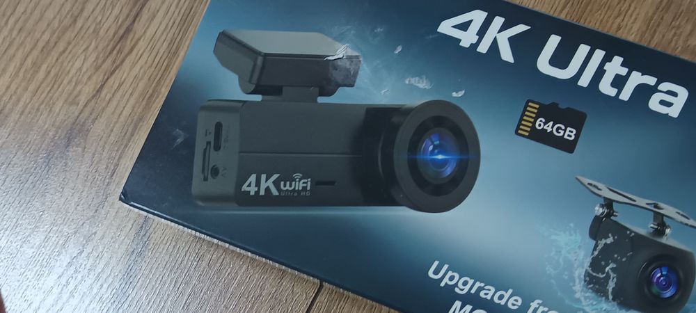 Wideorejestrator kamera samochodowa 4K wifi przód tył 2w1