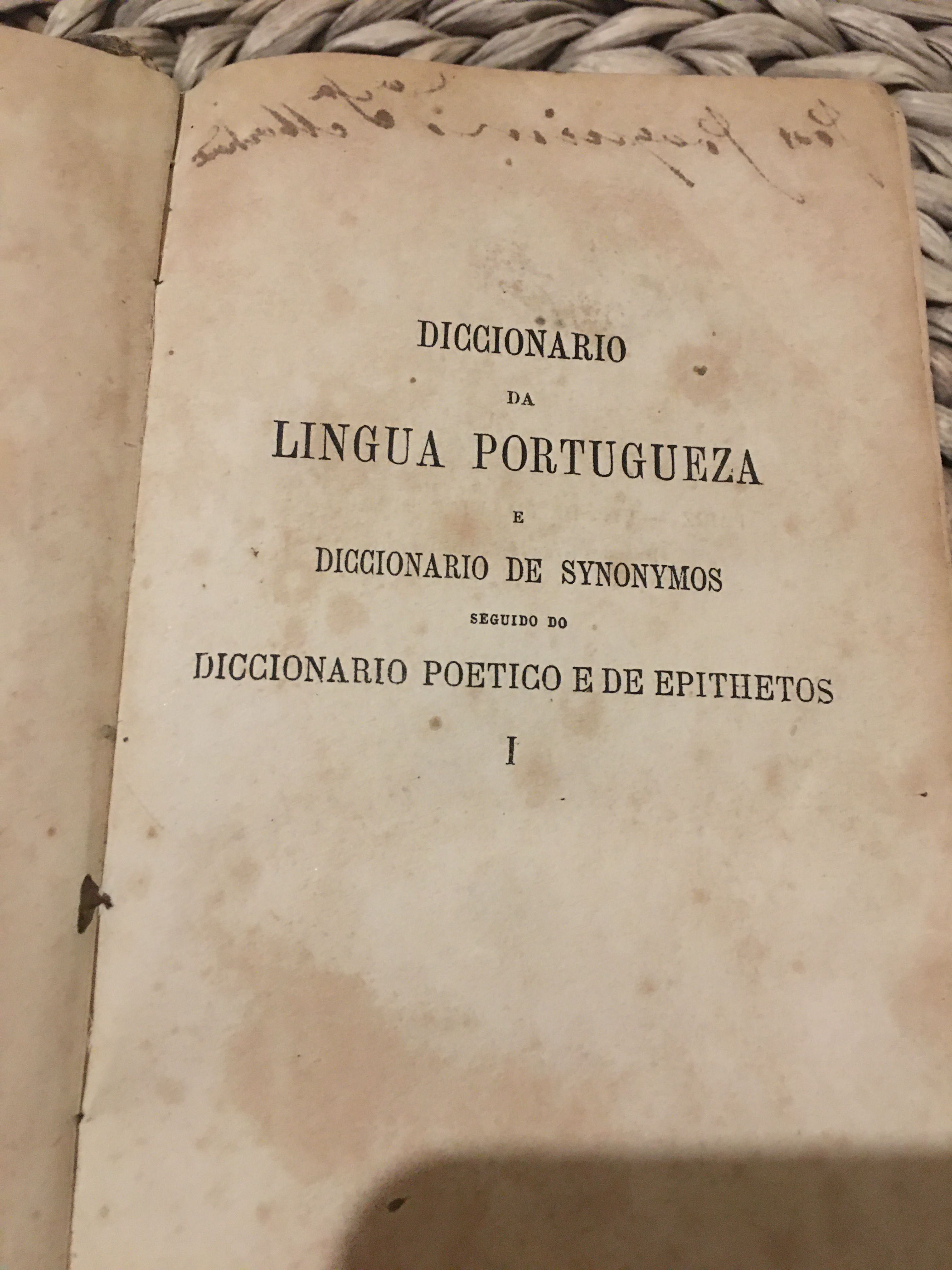 Dicionário antigo - língua portuguesa e sinónimos