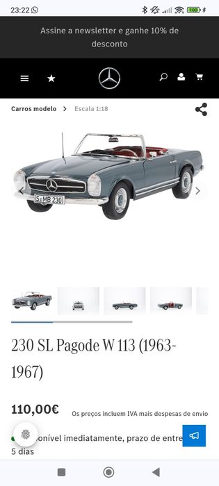 Miniatura 1 18 Mercedes SL 230 Pagode W113