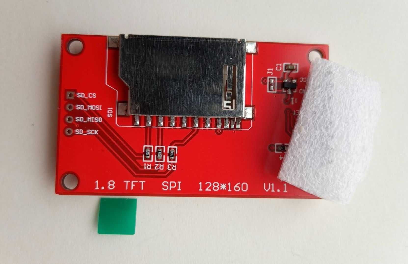 Arduino STM32 дисплей 1,8" 160x128 ST7735 SPI цвет 16/18 бит SD card