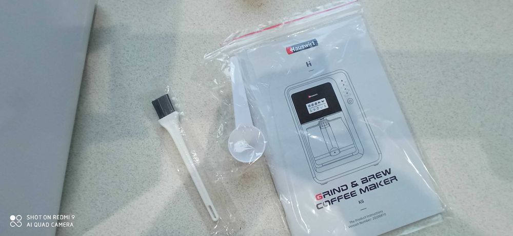 Młynek do mielenia kawy hauswirth k6 + zaparzacz + ekspres