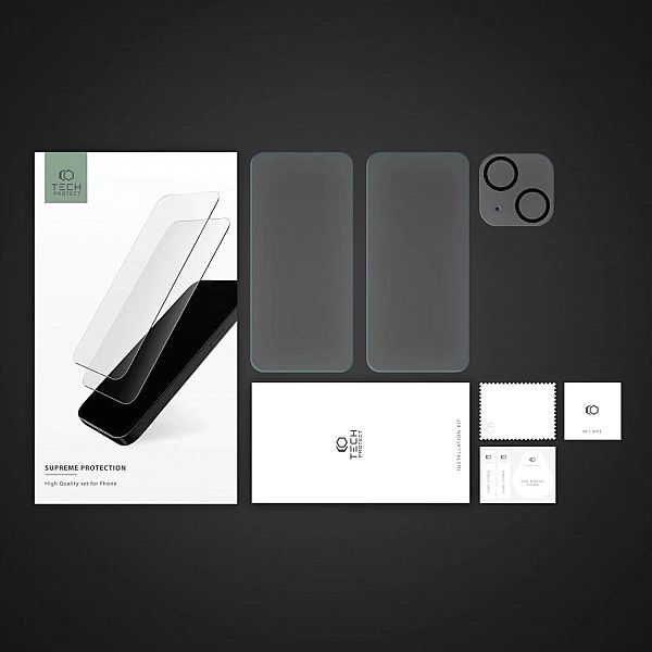 Zestaw Tech-Protect Supreme Set na iPhone 15/2x szkło hartowane na wyś