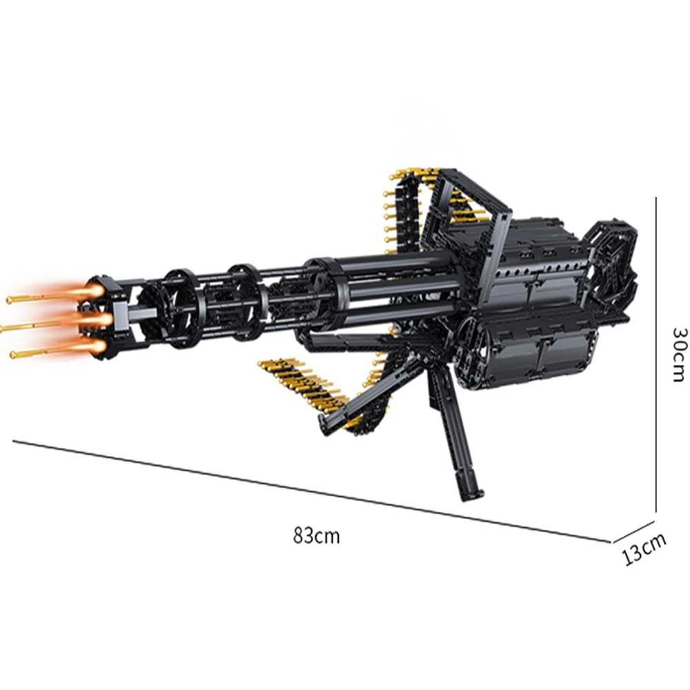 Klocki Technic Strzelający Karabin Minigun Gatling Gun 1524 elementy
