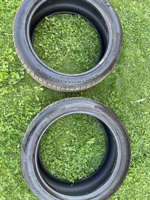 Dwie opony Continental ControlContact DOT. Pazdziernik 2023