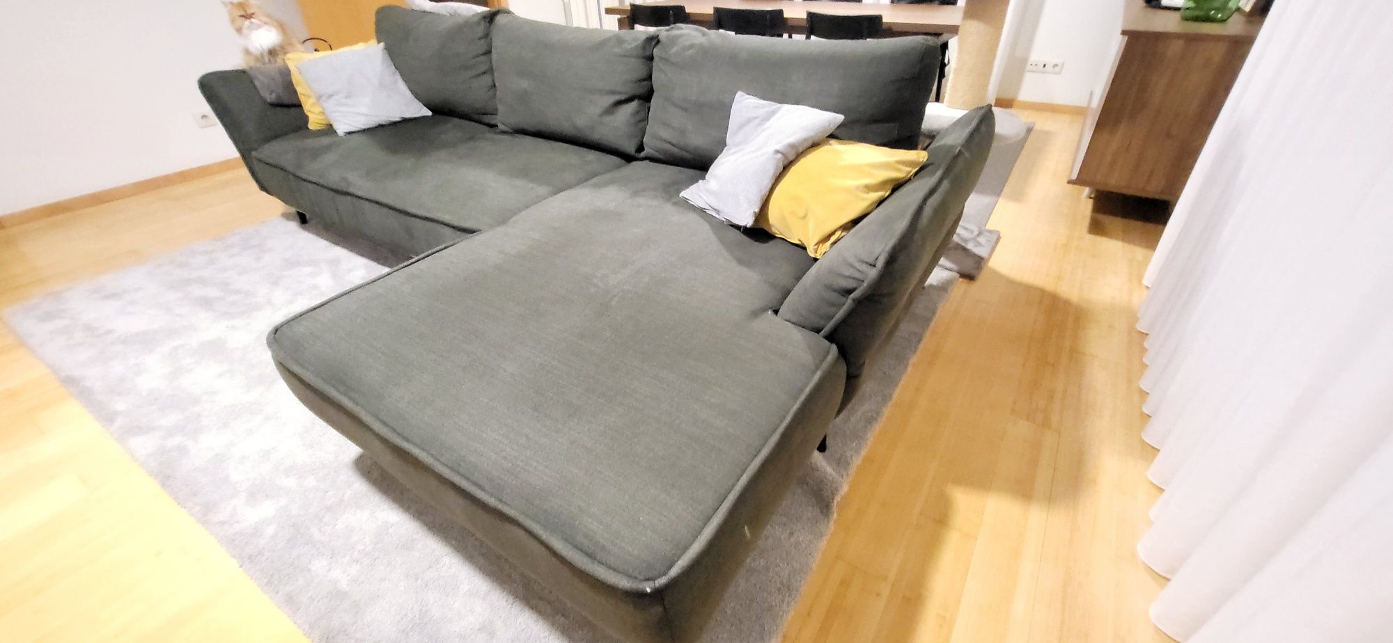 Sofa cama 3 lugares chaise long