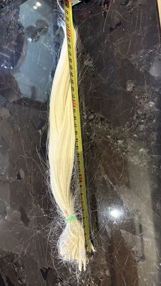 Kitka włosy naturalne na keratynę  20 gramy jasny blond