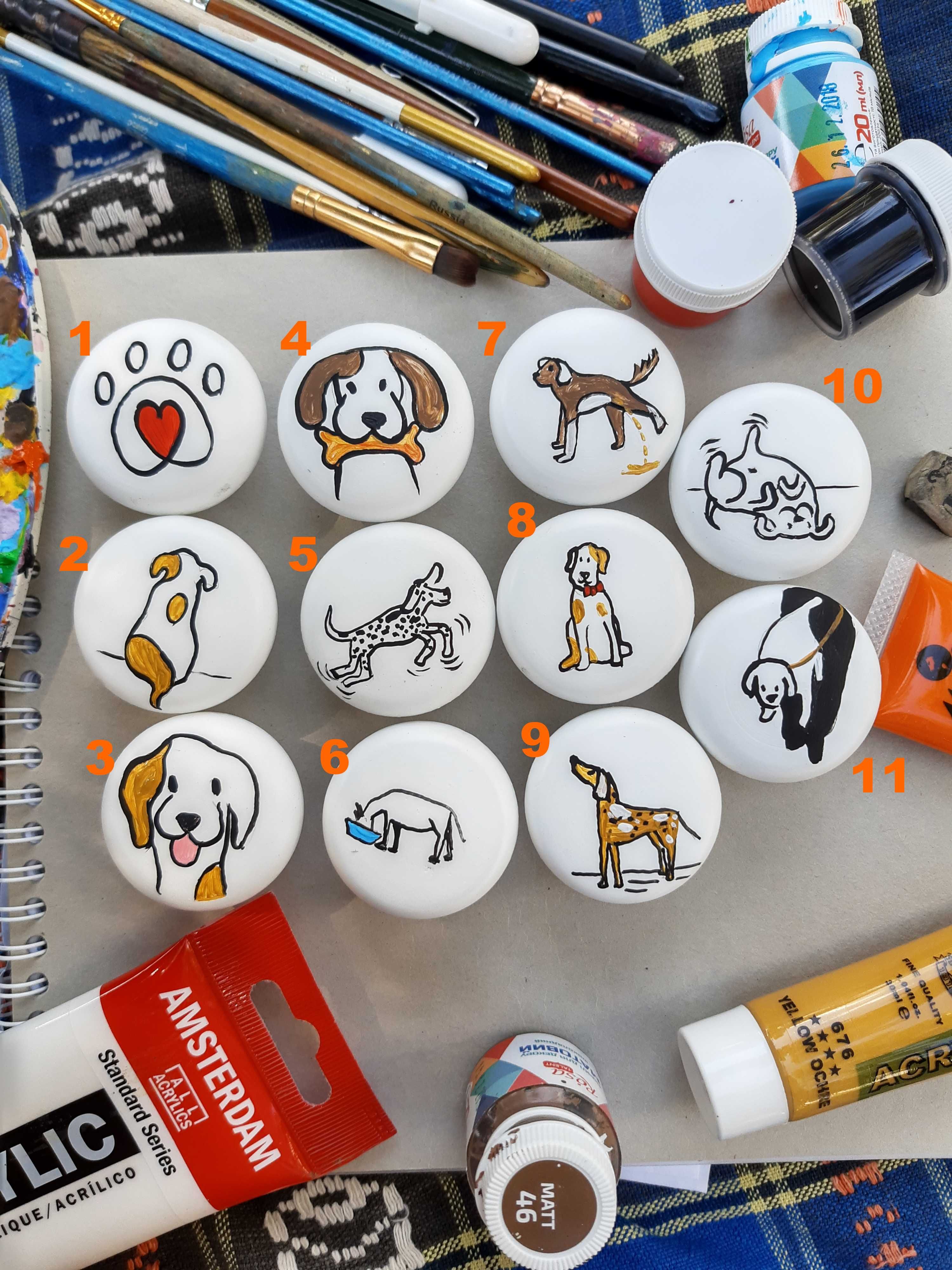 Ручки для мебели в детскую комнату собака пес деревянная ручка