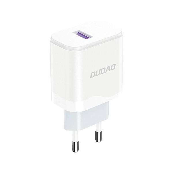Ładowarka sieciowa Dudao A20EU USB-A 18W - biała + kabel USB-A - USB-C