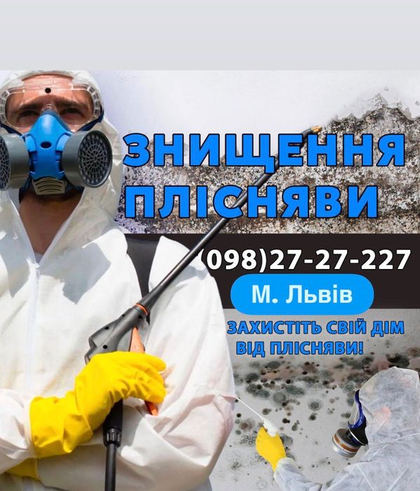 Знищення плісняви, видалення грибка , цвілі , запахів  Дезінфекція