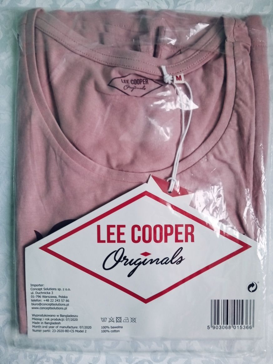 lee cooper, koszulka damska, różowa, M, t-shirt, bawełna