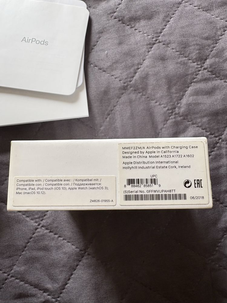 Słuchawki douszne APPLE AirPods MMEF2ZM/A Biały