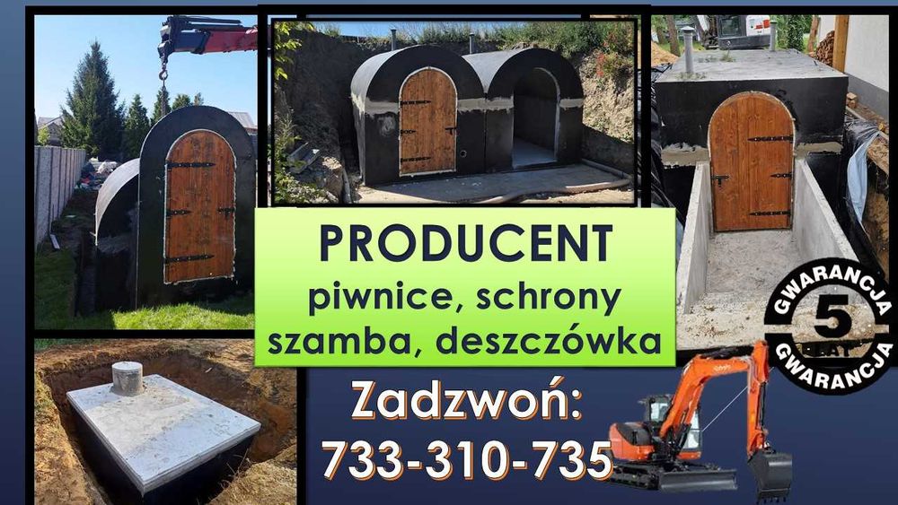 Betonowa piwniczka ogrodowa bunkier ziemianka spiżarka piwnica schron