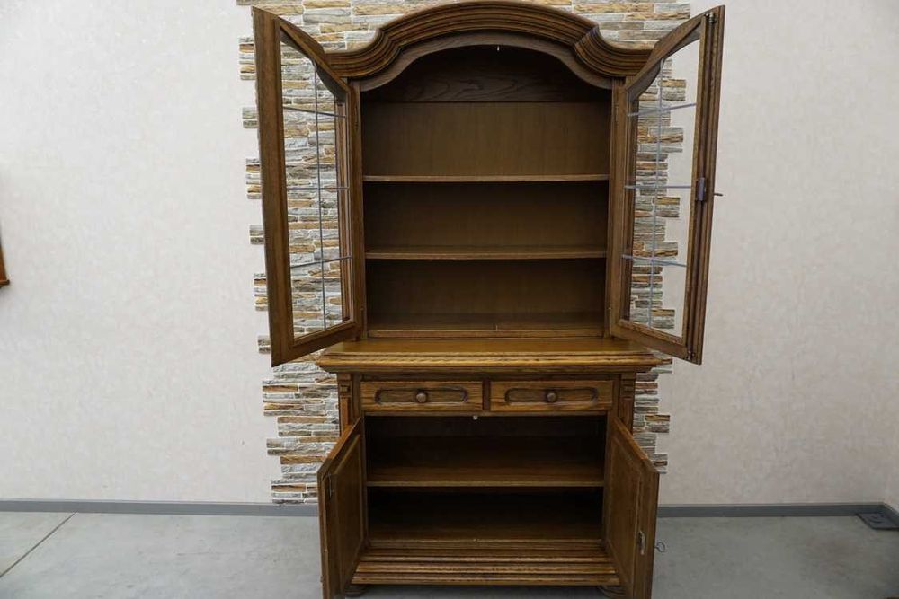 Witryna z Komodą Dębowa Ciemna 4 drzwiowa szer. 125 cm ( p-1281 )