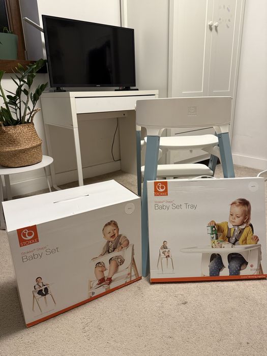 Stokke Steps Stan Idealny + Baby Set i Tacka