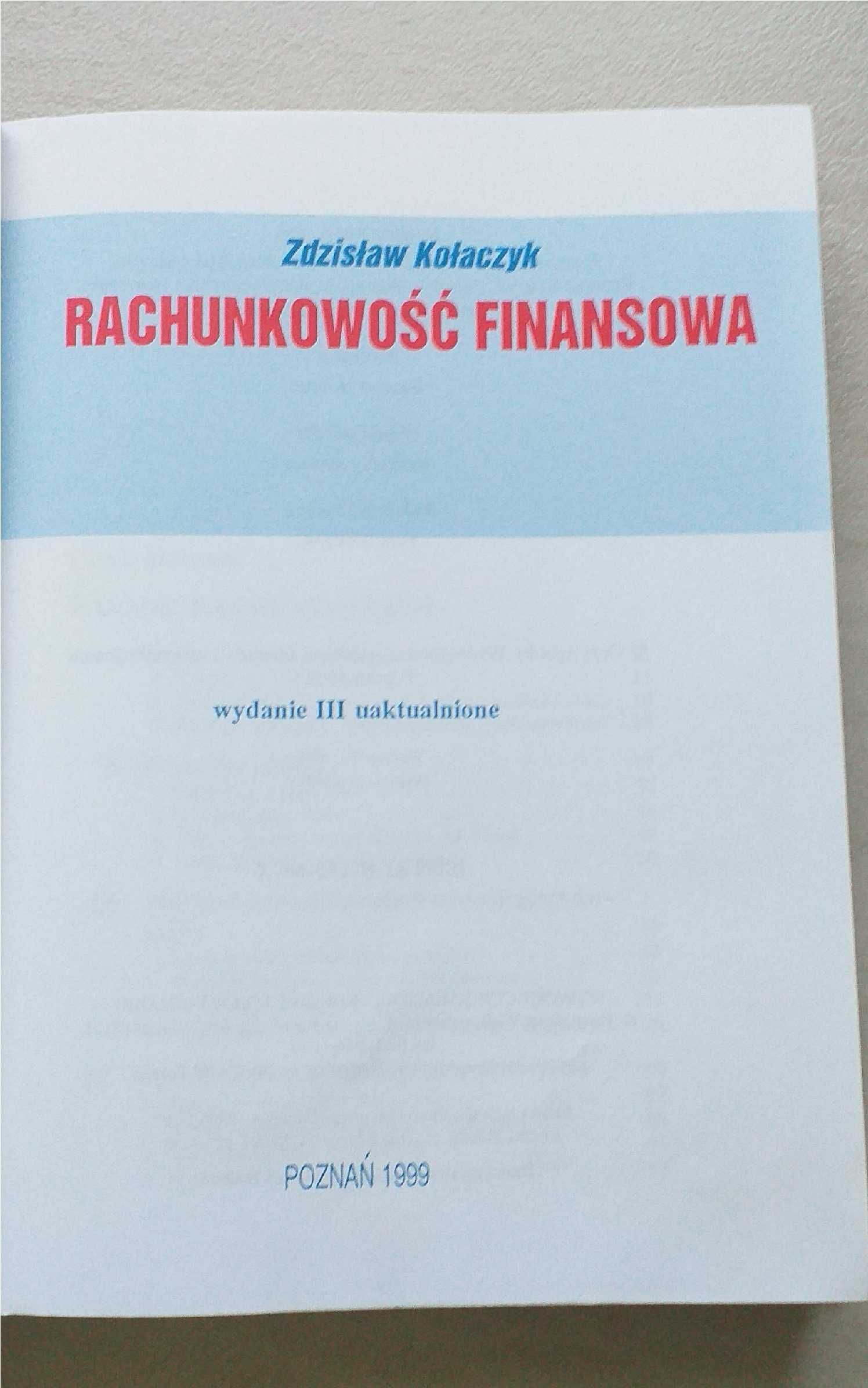 Rachunkowość finansowa - Zdzisław Kołaczyk