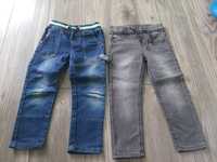 Dwie pary spodni  jeansowych roz. 104cm