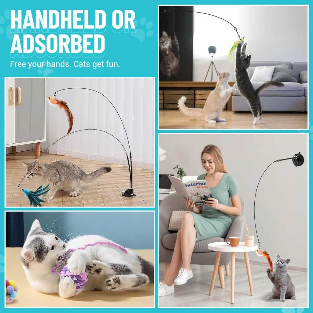 ROSAUI Cat Toys - Interaktywne zabawki dla kotów