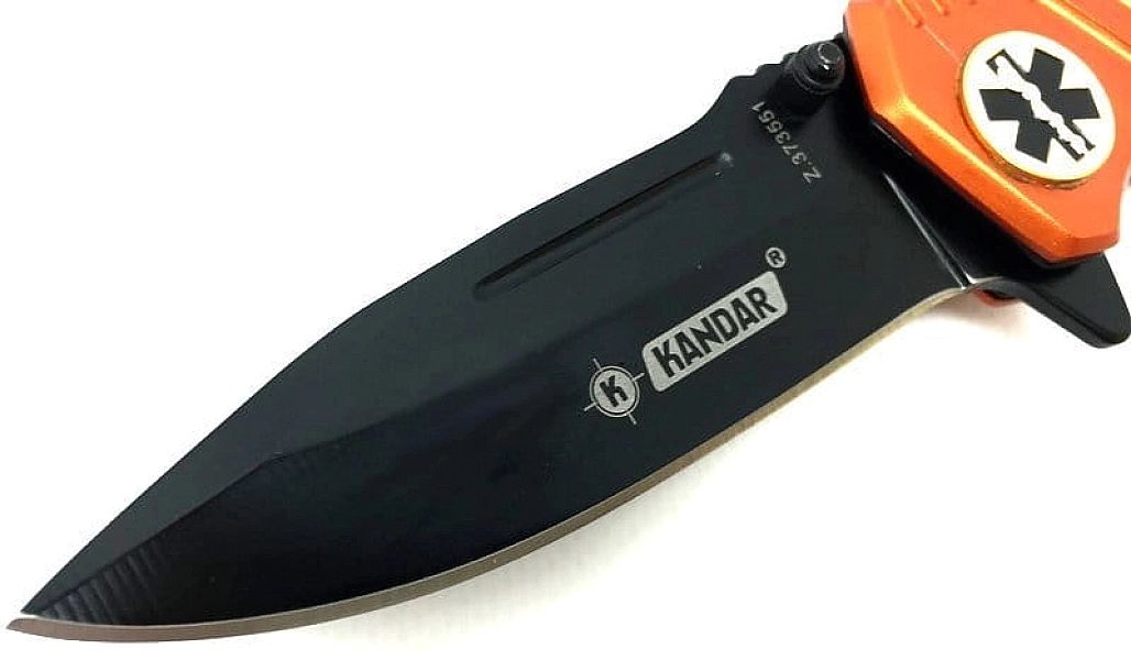 Nóż ratowniczy dla ratownika medycznego 3w1 orange Kandar