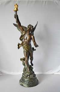 Figura anioła z pochodnią - ALLEGORIE DES, ÉMILE BRUCHON 1810 - 1895