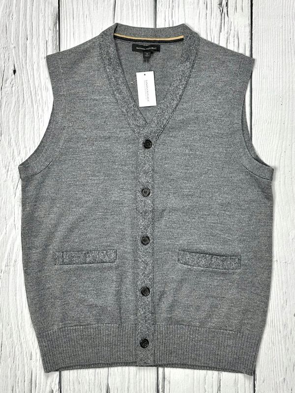 Banana Republic Wełniana Kamizelka Męska Merino Wool na Guziki r. M