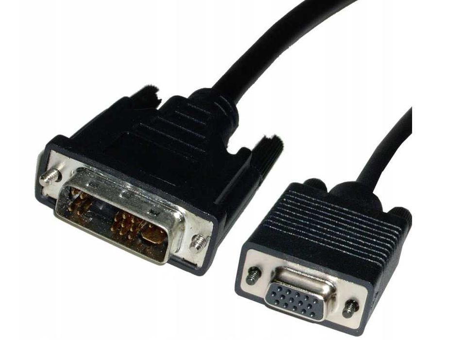 kabel przewód do monitora DVI DUAL LINK DVI-I 24+5 VGA D-SUB FHD