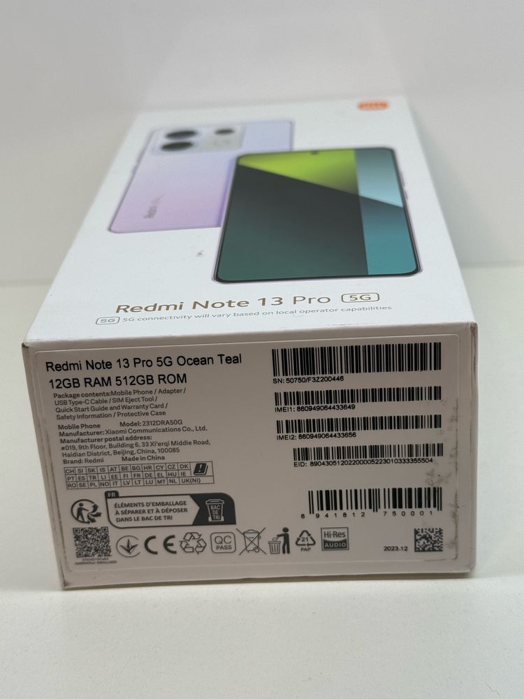 Смартфон Xiaomi Redmi Note 13 Pro 5G 12/512GB ( Ocean Teal )