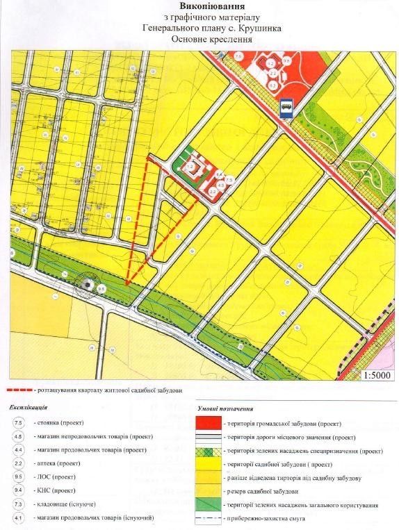 Продаж земельної ділянки в с. Крушинка