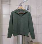 Sweter M klasyczny McNeal wełniany wool wełna sweterek old money zielo