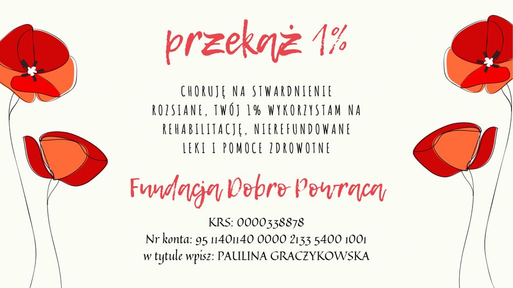 Pomóż chorej na stwardnienie rozsiane, przekaż 1,5%