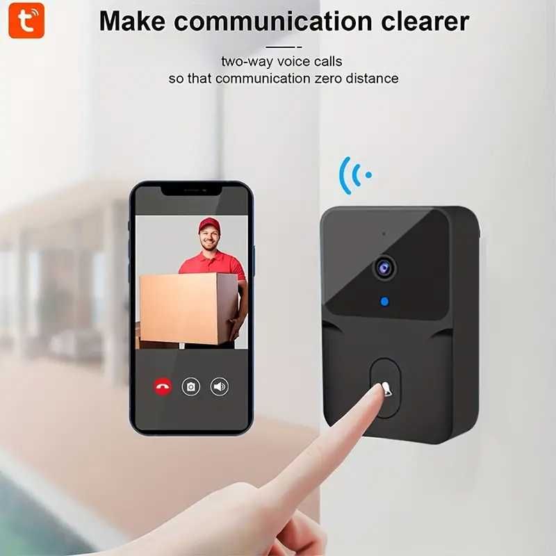 Видеозвонок WI-FI 2,4 ГГц с камерой HD, датчиком и двусторонней связью
