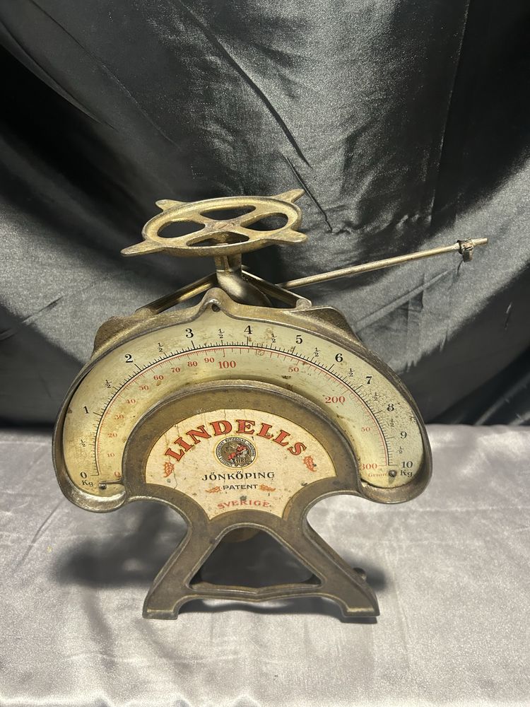 Waga retro Lindells Jönköping – Szwecja – Skala do 10 kg i 300 g