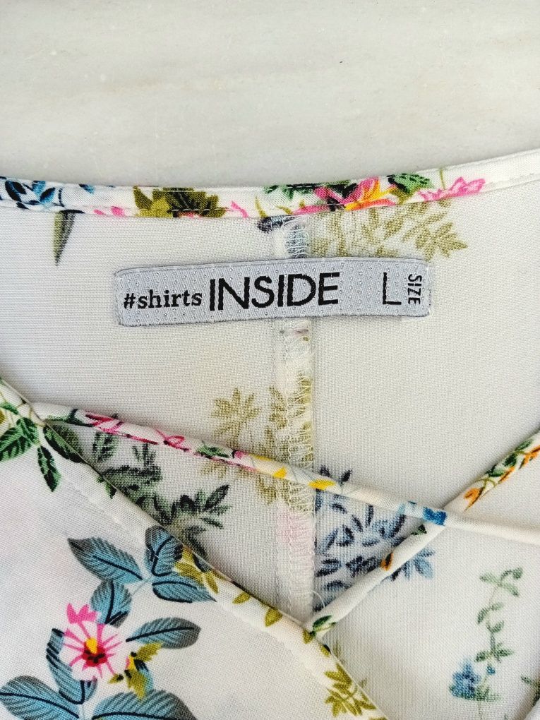Camisa manga comprida - padrão floral - L - Inside