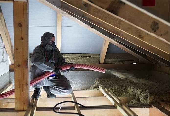 Wełna Celuloza izolacje wdmuchiwane poddaszy stropów