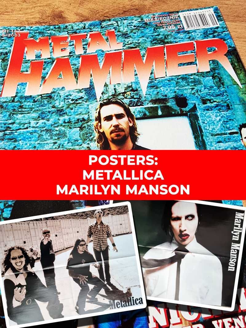 Metal Hammer 2003 - Nickleback, Plakaty: Metallica i Marilyn Manson