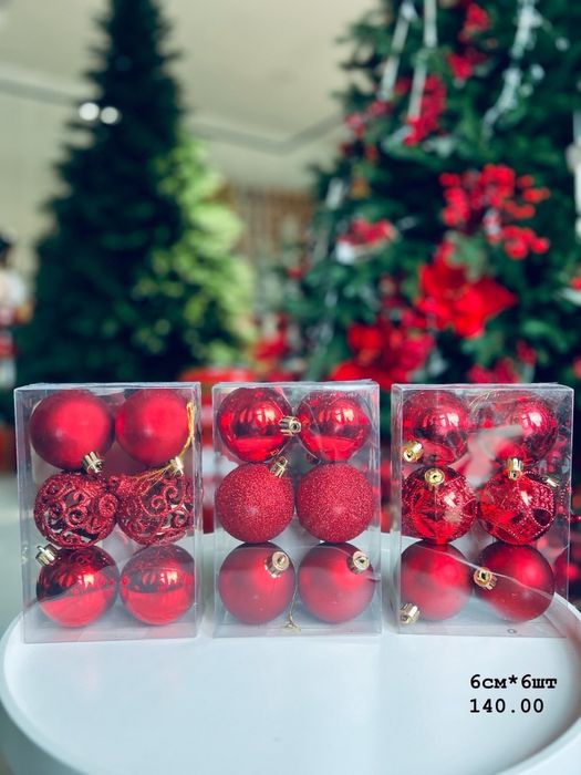 Новорічний декор. Ялинкові прикраси, кулі.