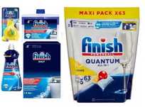 Finish Quantum 63 szt. kapsułki do zmywarki + zestaw o zmywarki