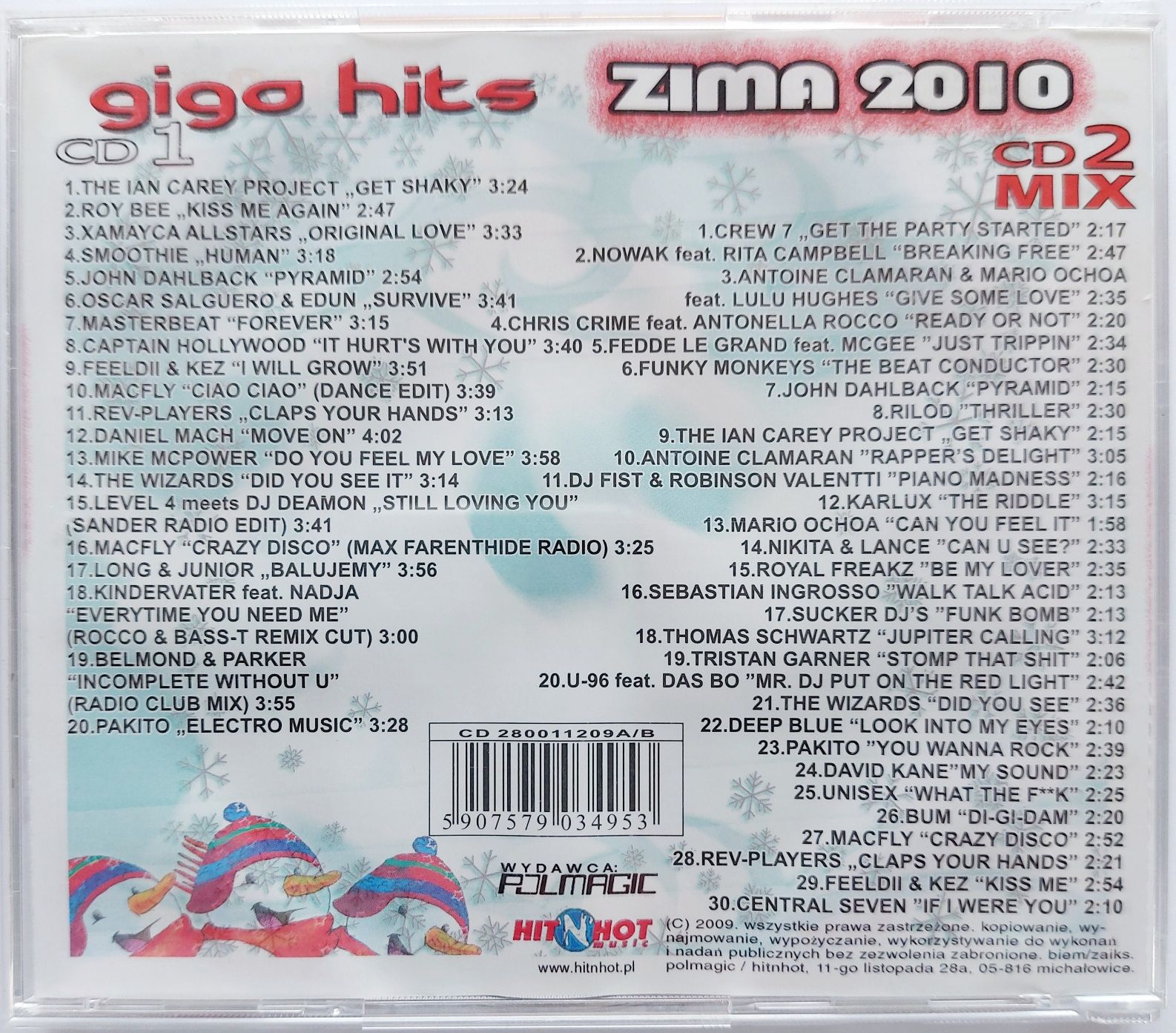 Giga Hits Zima 2010 2CD 2009r Captain Hollywood Level 4 The Wizards