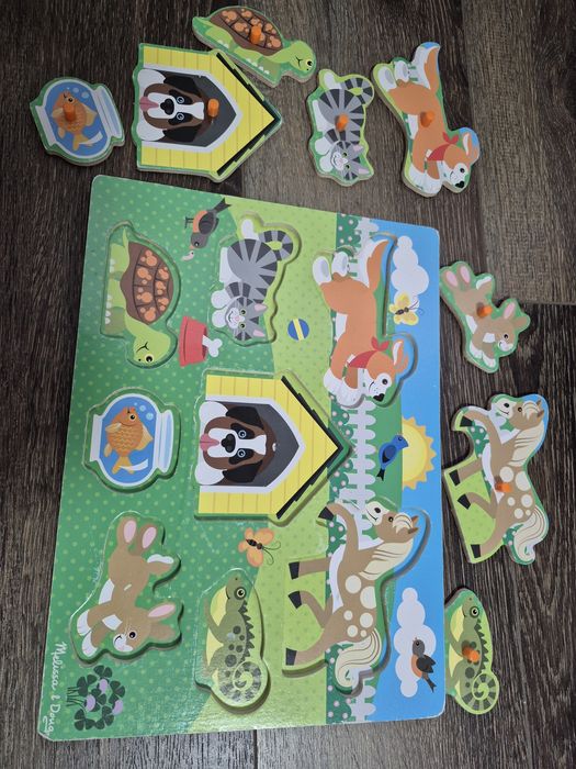 Дерев'яна рамка-вкладиш Melissa&Doug Домашні тварини