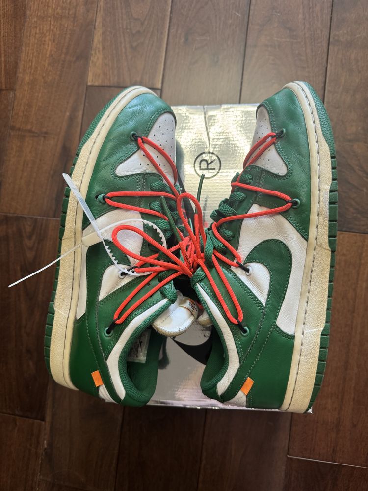 Off-White dunks pine green дрип дрилл юс юк