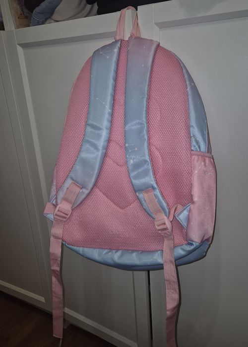 Plecak szkolny dla dziewczynki dwukolorowy tornister, różowo turkusowy