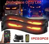 Oczy led tir Diabelskie 38x10cm na aplikację BUS osobówka Sprawdzone