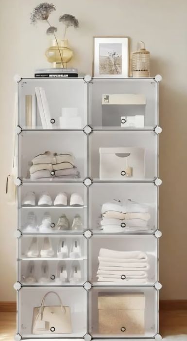 Regał kostkowy  na buty i nie tylko  - bialy ,Songmics