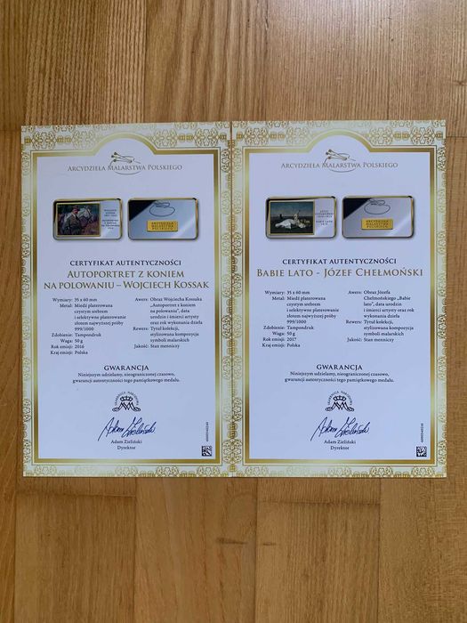 Kolekcja miniatur "Arcydzieła Malarstwa Polskiego"