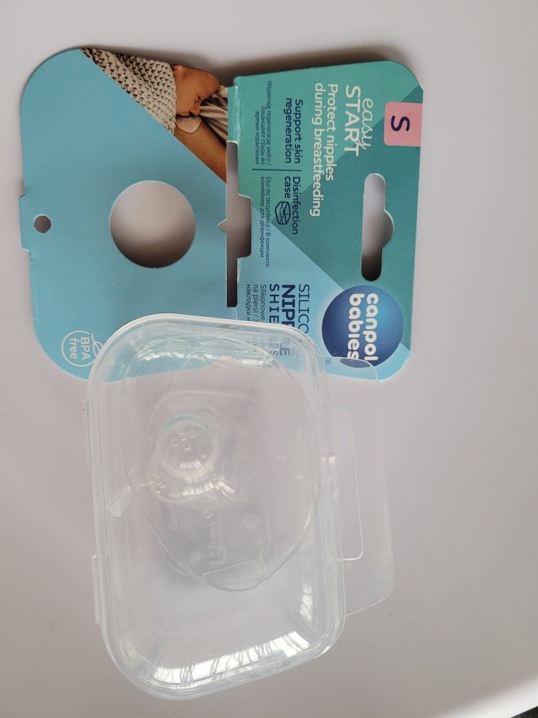 Canpol Babies EasyStart, silikonowe osłonki na piersi, rozmiar S, 2 sz